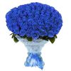 101 синяя роза (крашеная) фото букета