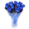 букет 17 синих роз (крашеных)