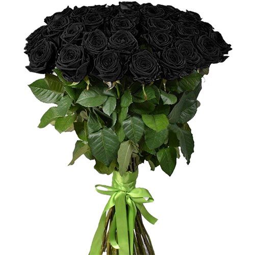 фото букета 25 черных роз