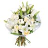 Букет "Девичья чистота" белые розы и лилии