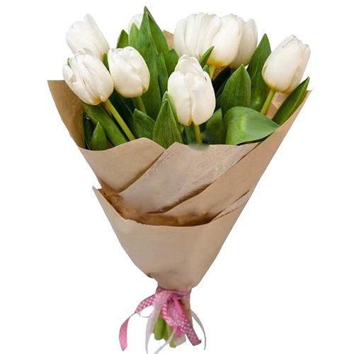 Фото товара 11 белых тюльпанов в Хмельницком