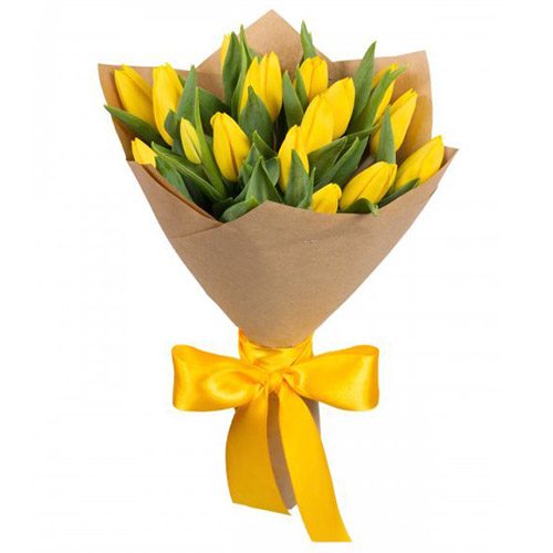 Фото товара 15 жёлтых тюльпанов в Хмельницком