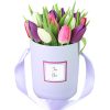 Фото товара 15 фиолетовых тюльпанов с декором в Хмельницком
