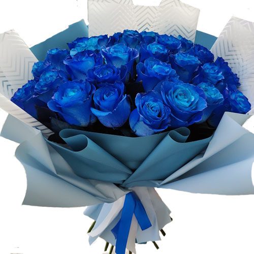 Фото товара 33 сині троянди (фарбовані) в Хмельницком