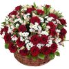 Фото товара 100 багряних троянд "Полум'я" в кошику в Хмельницком
