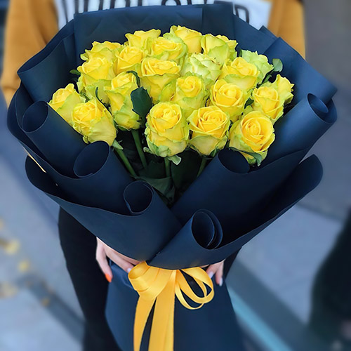 Фото товара Траурный букет жёлтых роз в Хмельницком