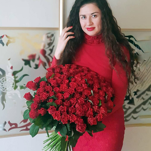 букет із 101 червоної троянди Ель Торо у Хмельницькому фото