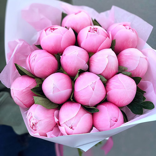 Фото товара 15 розовых пионов в Хмельницком