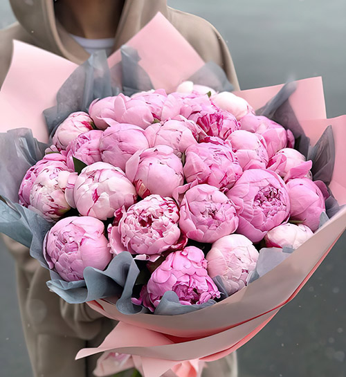 Фото товара 25 розовых пионов в Хмельницком