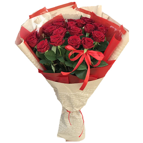 Фото товара Букет роз 21 красная в Хмельницком